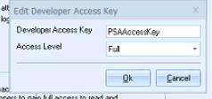 You will see your access key added to the list, with an access level of Pending Approval. 7.