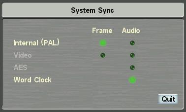 If there is no suitable incoming reference signal for either the audio sample or frame rate, the console will automatically generate its own PAL clock signal.