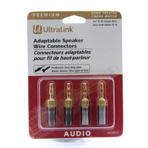 10 FT STEREO HEADPHONES EXTENSION MINI PLUG/JACK UHS583 $12.99 ULTRALINK - ADAPTABLE SPEAKER WIRE CONNECTORS ULS902 $24.