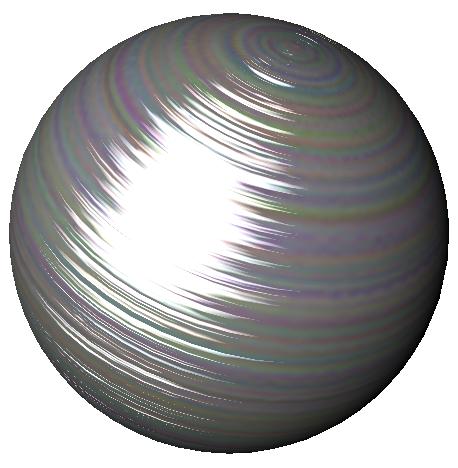 More complex materials can also be rendered using the anisotropic Blinn-Phong model.