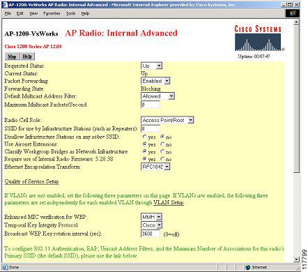 Cisco Aironet Access Point Software Installation and Configuration These VxWorks access point settings are not compatible with the WPA version of TKIP supported in Cisco IOS access points.