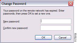 Cisco Aironet Desktop Utility for CB21AG Client Adapter Figure 36 Change Password Screen for Microsoft PEAP (EAP-MSCHAP v2) When the user enters a new password on this screen, the password is updated