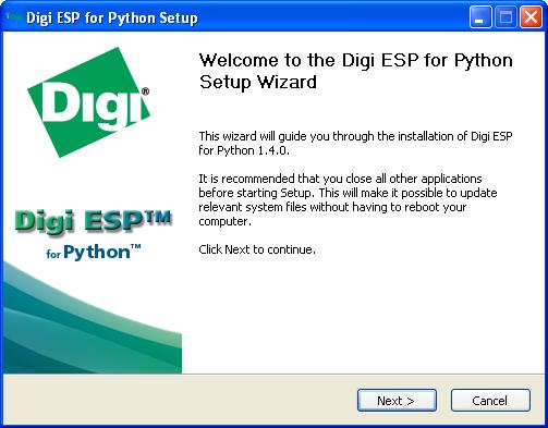 Part 2: Download and Install the Digi ESP for Python Development Environment The Digi ESP for Python Development Environment is an Eclipse based Integrated Development Environment (IDE) that