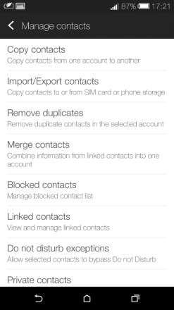 3. You may see the option to Import/Export contacts, if not,