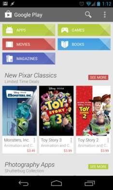 Depending on the type of content you bought or installed, it will appear in the Google Play Books, Google Play Games, Google Play Newsstand, Google Play Movies & TV, or Google Play Music app.