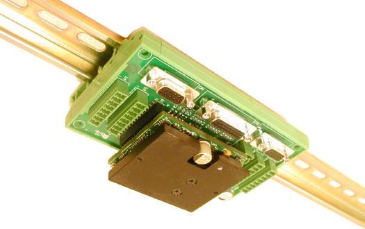 DIN RAIL MOUNTING The MC1XZDR mounting card is designed to easily slide into a standard sized DIN mounting tray.