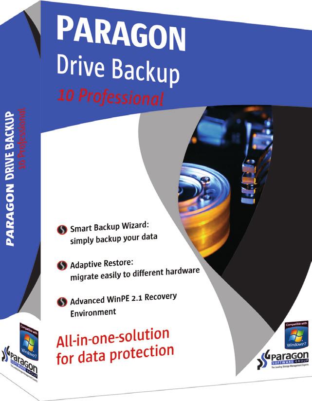 PARAGON Drive Backup 10 Professional Data Sheet Automatization Features Paragon combines our latest patented technologies with 15 years of expertise to deliver a cutting edge solution to protect home