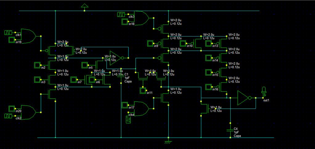 Results of Extension method SCHEMATIC: Layout Design: SIMULATION RESULT Verilog, Netlist of full adder with FCR circuit units of modern processors.