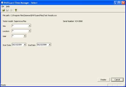 Fig 3: Open dialog box Select and open the sss file you wish to analyse.