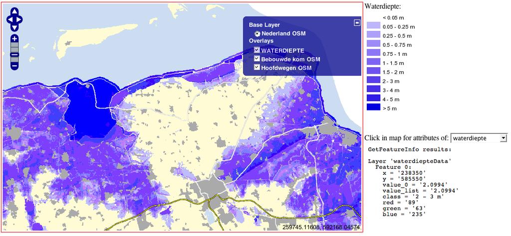 Figure 3: Screendump of geoserver.itc.nl/cartesius/. OWS services have been built using UMN Mapserver or Geoserver. As a mapping client one can use free GIS viewers such as udig or QantumGIS.