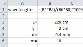 5 possible. You can increase y by increasing the distance L from the slits to the screen, decreasing the slit separation d, and by using the largest value of m (# of beads) possible.