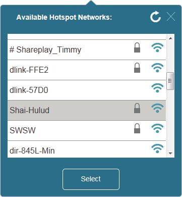 Section 4 - Configuration Wi-Fi Hotspot On the Home page, when you wish to connect to the Internet via a Wi-Fi hotspot,