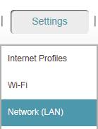 Section 4 - Configuration Network (LAN) You can configure the local network settings for your router by going to Network (LAN) under Settings. Click Save to store your settings.