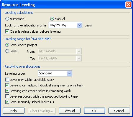 Lesson 3 - Adjusting Resources Project - Lvl 2 LEVELING A RESOURCE Discussion If multiple tasks have been scheduled at the same time, resource overallocation can result.