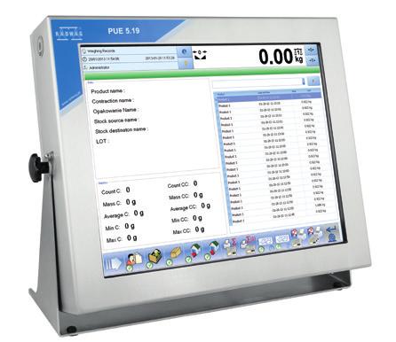 Functionality of an Industrial Computer PUE 5 indicator operating in Windows system combines the functionality of industrial PC and features of a weighing indicator.