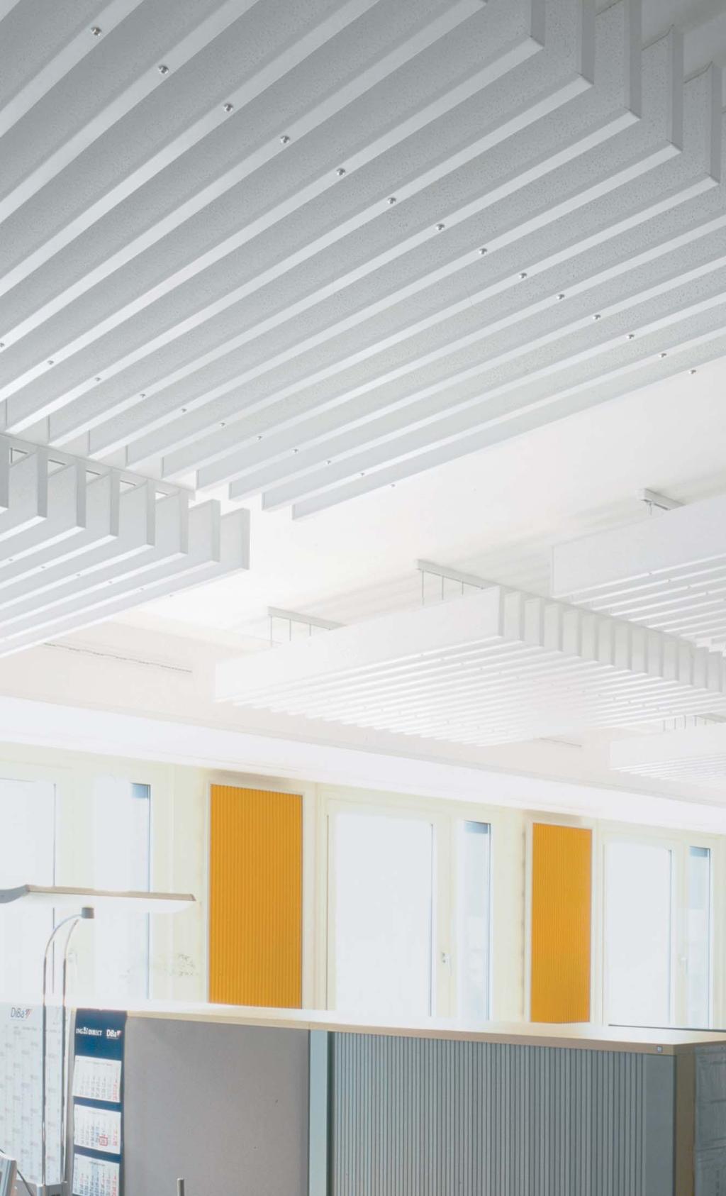 Where acoustics have been neglected Unit Unit is ideal for retrofi tting, especially where acoustic problems with concrete ceilings are identifi ed