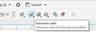34) Next find the Extrusion Color button at the top 35) In the options, use Color Shading.