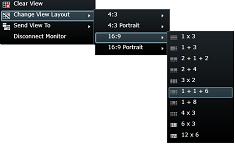Apply a different layout to a monitor on a Smart Wall In a Smart Wall overview, click the icon for the monitor, select Change View Layout, select the display format (for example, 4:3 or 16.