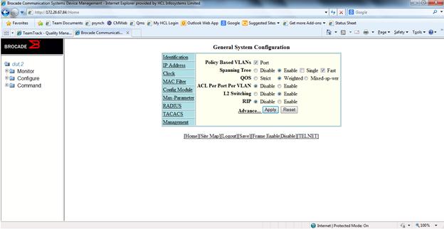 Configuring System Components 1. Click Configure on the left pane and select System. 2. Click General. The General System Configuration window is displayed. FIGURE 58 Configuring the general system 3.