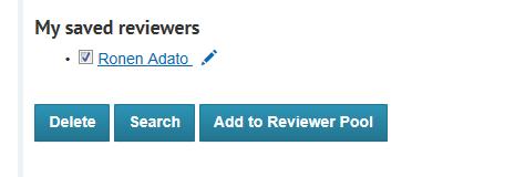 Once added to your saved reviewers list, you can add comments by clicking on the pencil icon. The comments will appear next to the reviewer name, so be mindful to minimize the length.