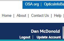 directly to the Editor tab. On top of the page, you will see a primary toolbar with links to osa.org and osapublishing.