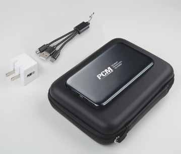 gift set 39 5,000 mah GP56831 PC5056hb + ED831 + AD710 + P15. 5,000 mah heartbeat/breathing power bank and wall adapter with 2-in-1 charging cable tech gift set. Packaged in a nice zipper case.