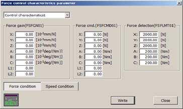 parameters in the robot controller by tapping the [Write] button. 17.