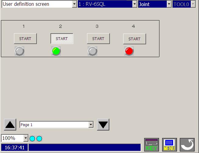 19.2. Operation of user definition screen The user definition screen can be displayed by the following operations. (1) Tap the [MENU] button () of a T/B screen and display menu panel.