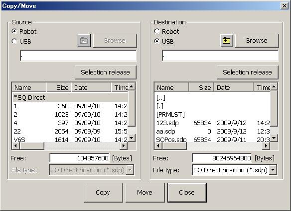 11.3.7. Copy position data for SQ Direct Function from controller to USB Since this software Ver.2.