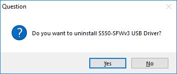 Click "Yes" button. vi) USB Driver will be uninstalled.