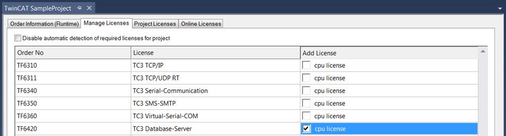 Installation 4. In the Solution Explorer, double-click License in the SYSTEM subtree.