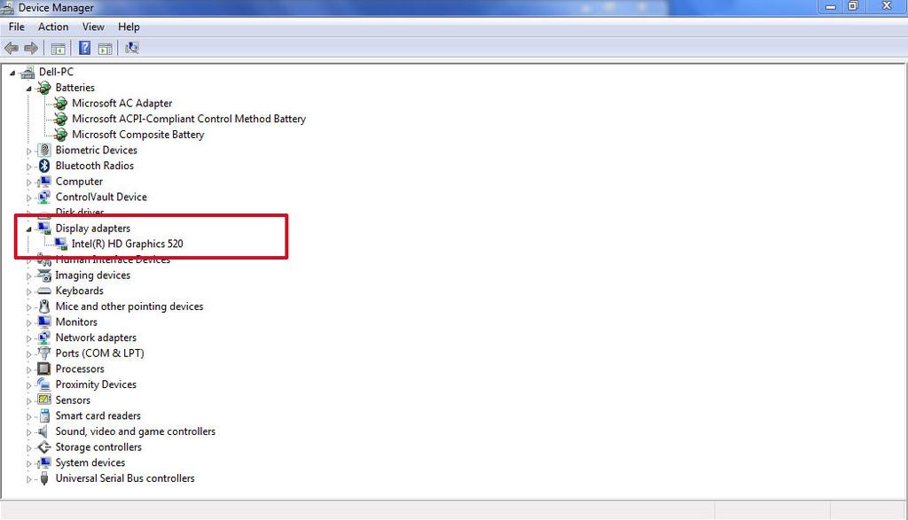 1080 resolution (maximum). Identifying the display adapter 1 Start the Search Charm and select Settings.