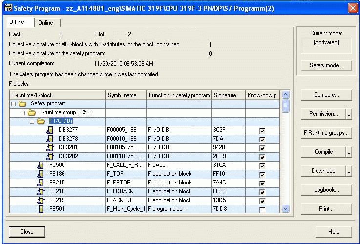 Example with Safety Controller from Siemens 45 4.3.3 Note about Assignment of the Safety Module to Runtime Group In the S7 tool chain, safety modules are always assigned to a runtime group.
