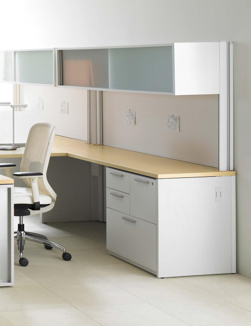 Modular Desks are ideal when FOUNDATION Flax Finegrain SOURCE LAMINATE/ FOUNDATION: Very White PANEL FABRIC: Finland,