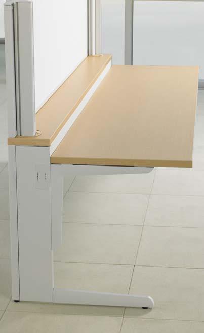 Modular Desks accept standard 52 inch high Structural Columns that allow