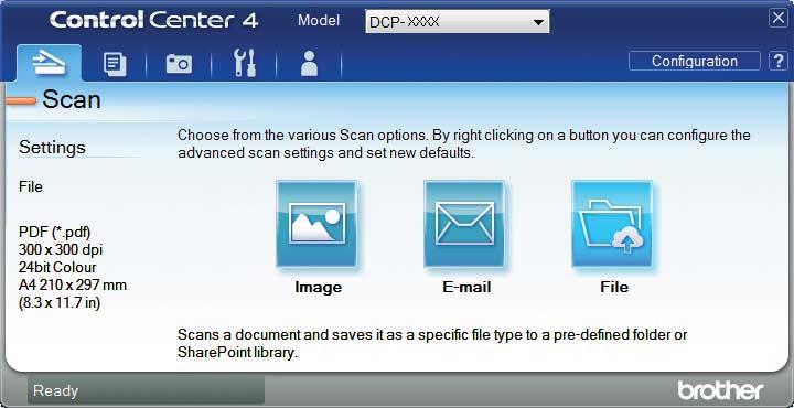 How to scan to a computer g Click the Scan tab. h Click File. i Click Scan.
