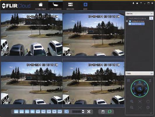 8 Using FLIR Cloud Client for PC or Mac 8.2.1 Live View Controls 1. Live display: Double-click to expand the area. Right-click to access additional options.
