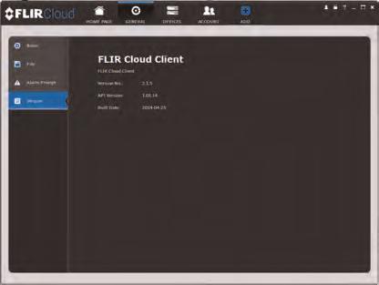 8 Using FLIR Cloud Client for PC or Mac Video Loss: Select or preview the sound that will play for video loss alarms. Disk Full: Select or preview the sound that will play for disk full alarms.