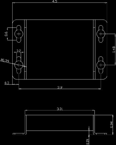 Cypress Suprex RS-485 Series - Physical Dimensions and Mounting Hole Locations 3.065" 2.770" ø 0.120 X 4 SPX-7500 Enclosure 2.
