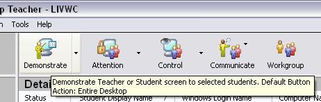 Basic Demonstrate ( Broadcast a screen): You can show your screen to all students.