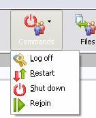 Clicking any of the first three options (Loff off, Restart, Shut down) will cause the student to immediately lose whatever work they currently have open that has not been saved to disk.