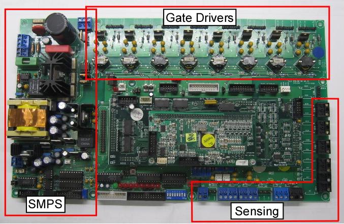 CHAPTER 6. DESCRIPTION OF SIMULATED & EXPERIMENTAL SYSTEMS Figure 6.19: GIIB Inverter Board Sensing All voltage and current measurements link to the analog measurement circuitry on the GIIB.