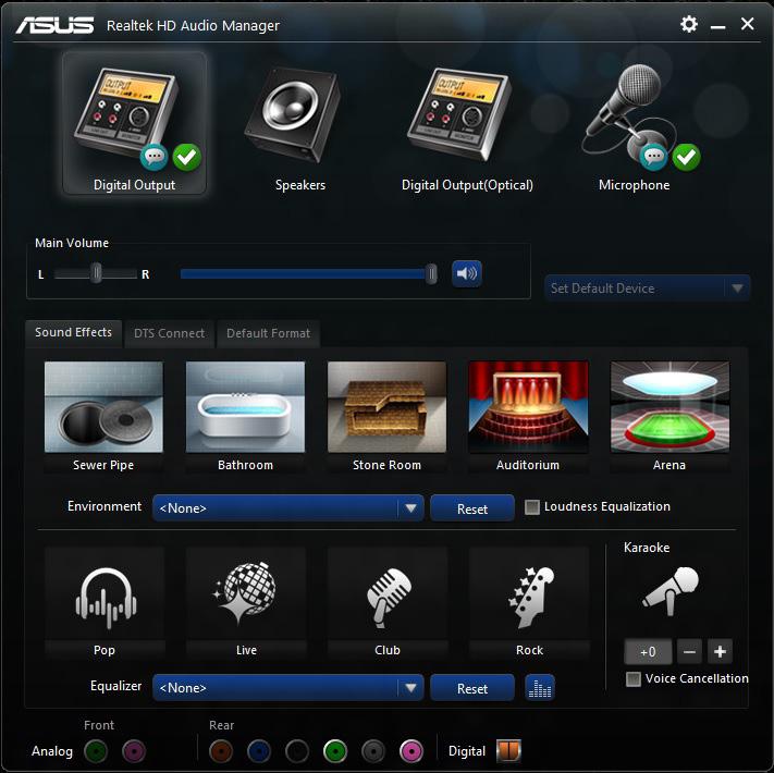 4.5 Audio configurations The Realtek audio CODEC provides 8-channel audio capability to deliver the ultimate audio experience on your computer.