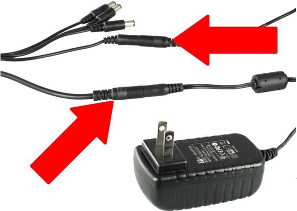 then connect the camera power cable to