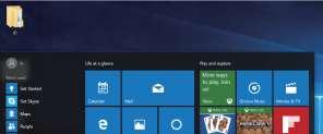 3. Introduction to Desktop Windows 10 start image: On the start screen, you can see many