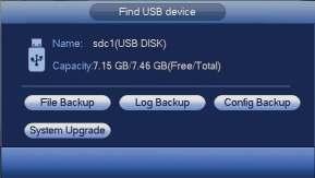 Backup & PC Playback Backup When exporting video recordings from the system on to an external device the backup feature is used.