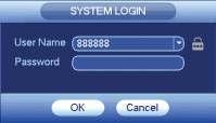 General Operation Logging into the System been provided by your CCTV installation engineer. Select your username from the dropdown menu and enter your password. Click Ok to log into the system.