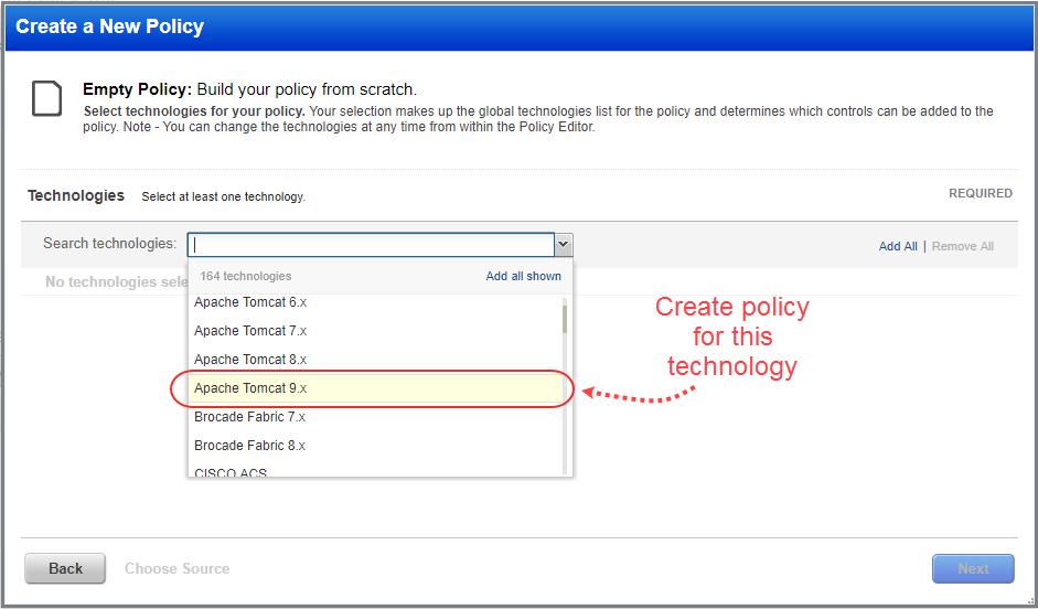 Policies and Controls You ll see Apache Tomcat 9.