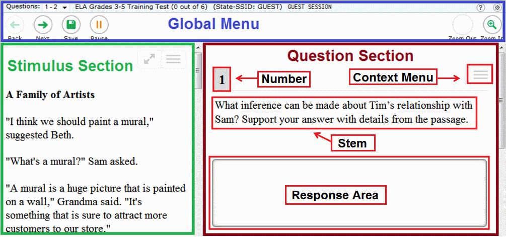 Overview of the Student Testing Site Section VII. Overview of the Student Testing Site This section describes the layout of the Student Testing Site and the available testing tools.