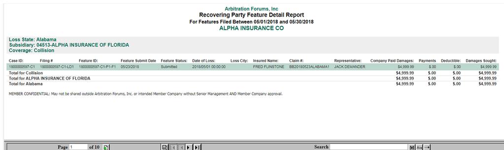 Page navigation is a new enhancement to AF s reports and is located at the bottom of each page in the browser version.